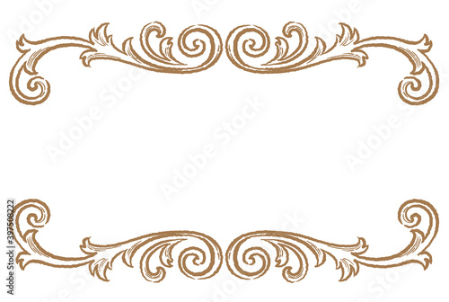 ビンテージ、アンティークな装飾フレーム。ベクター素材