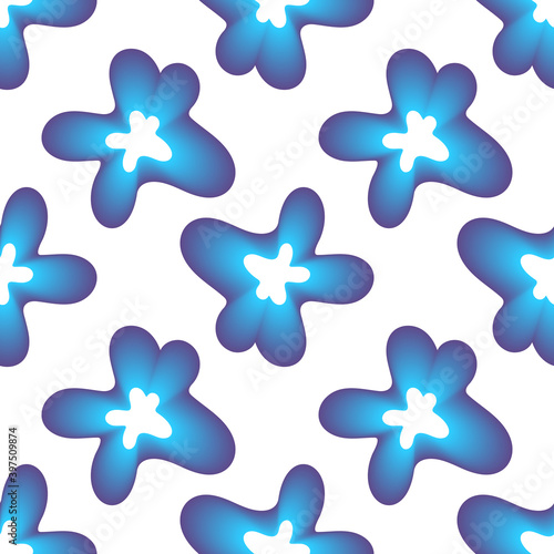 Abstract gradient geometry shape seamless pattern. Vector illustration