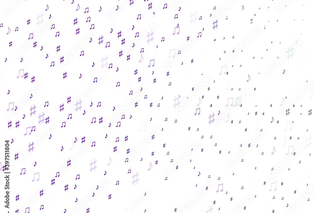 Light Purple vector texture with musical notes. Light Purple vector texture with musical notes.