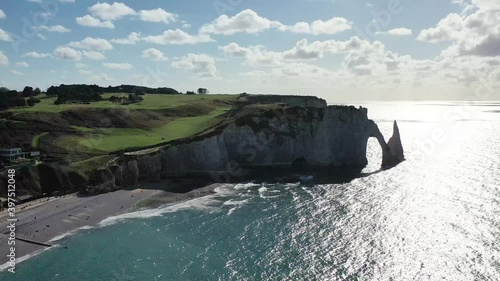 falaises de Fécamp en Normandie, survol aérien photo