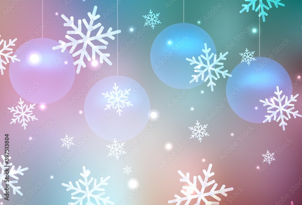 Light Green, Red vector backdrop in holiday style. Light Green, Red vector backdrop in holiday style.
