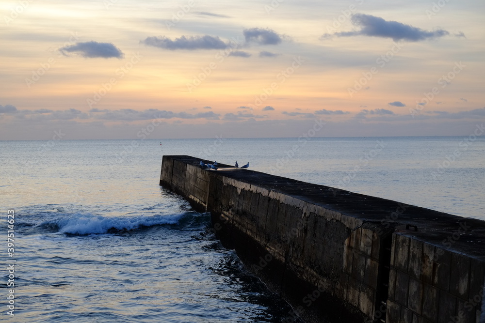 The pier of Batz sur mer during autumn 2020. The pier of Batz sur mer during autumn 2020.