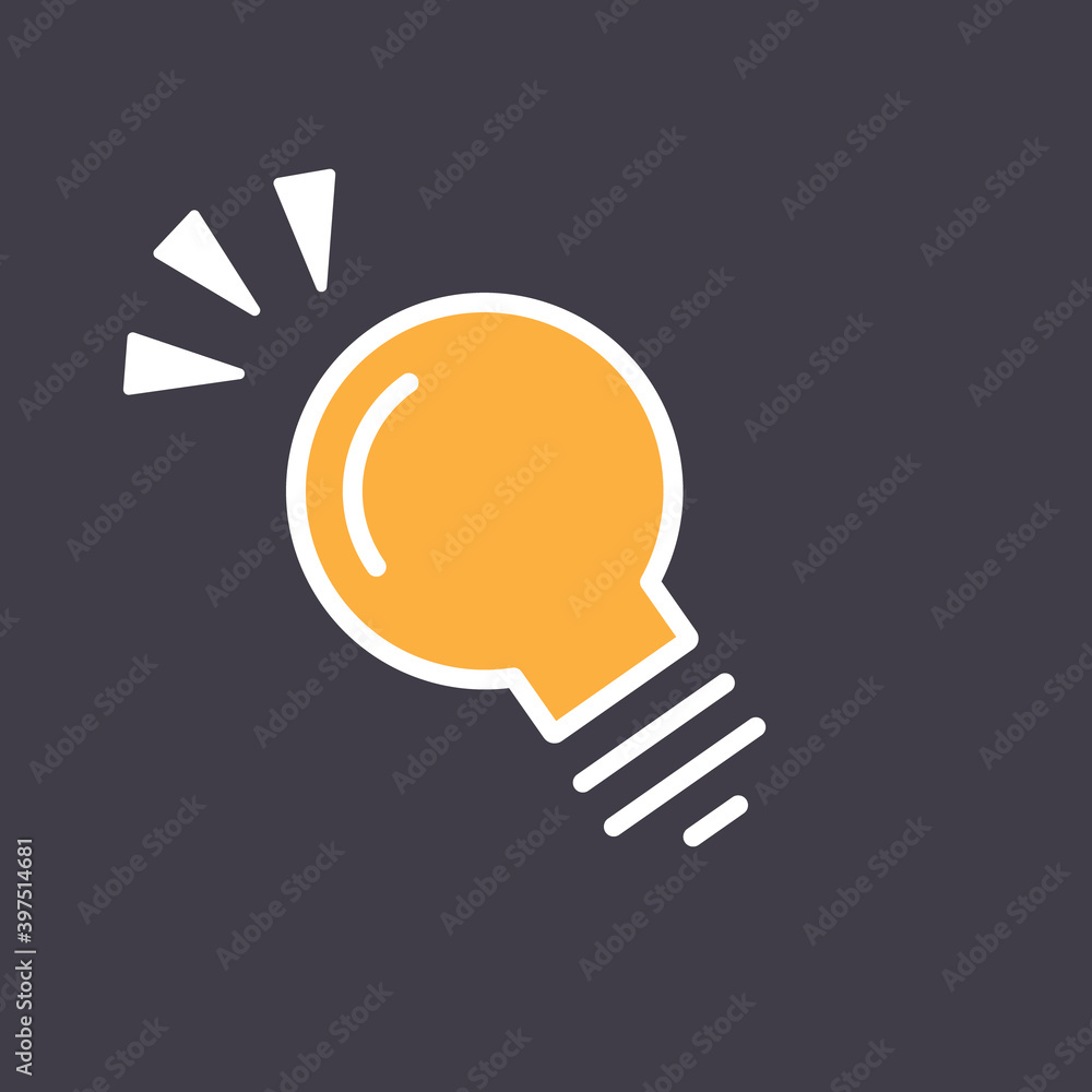 Light bulb icon. Symbol of idea. Electric shining lamp illustration. Editable linear vector. Light bulb icon. Symbol of idea. Electric shining lamp illustration. Editable linear vector.