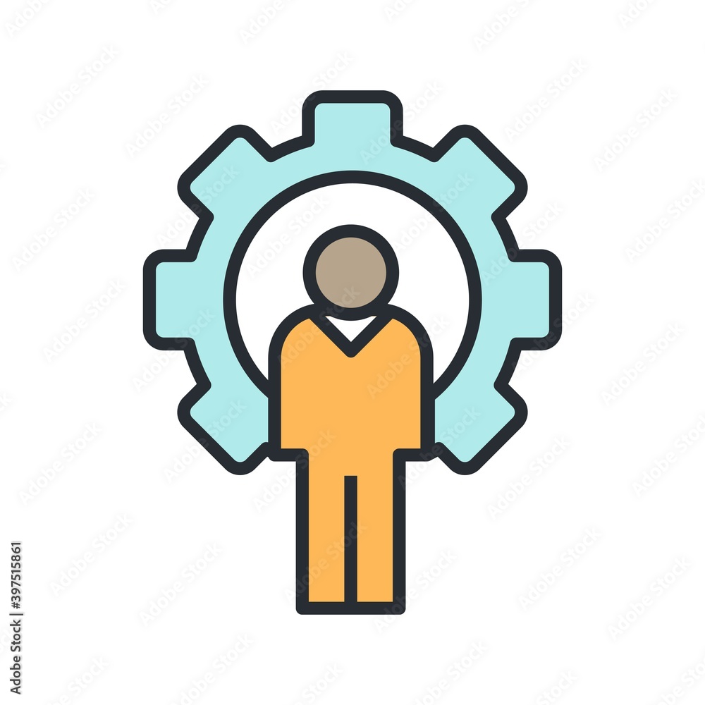 Staff management icon. Employee development sign. Vector illustration. Staff management icon. Employee development sign. Vector illustration.