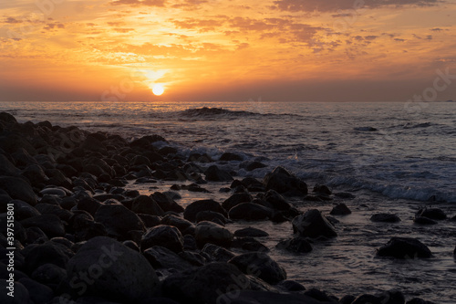 sunset on the beach