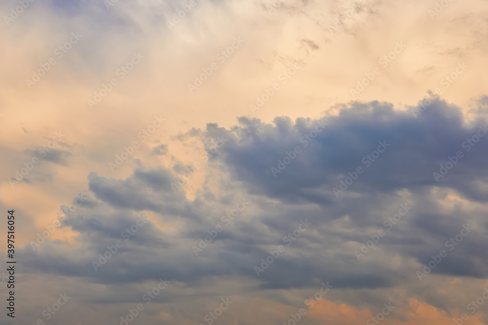 stormy evening sky natural background