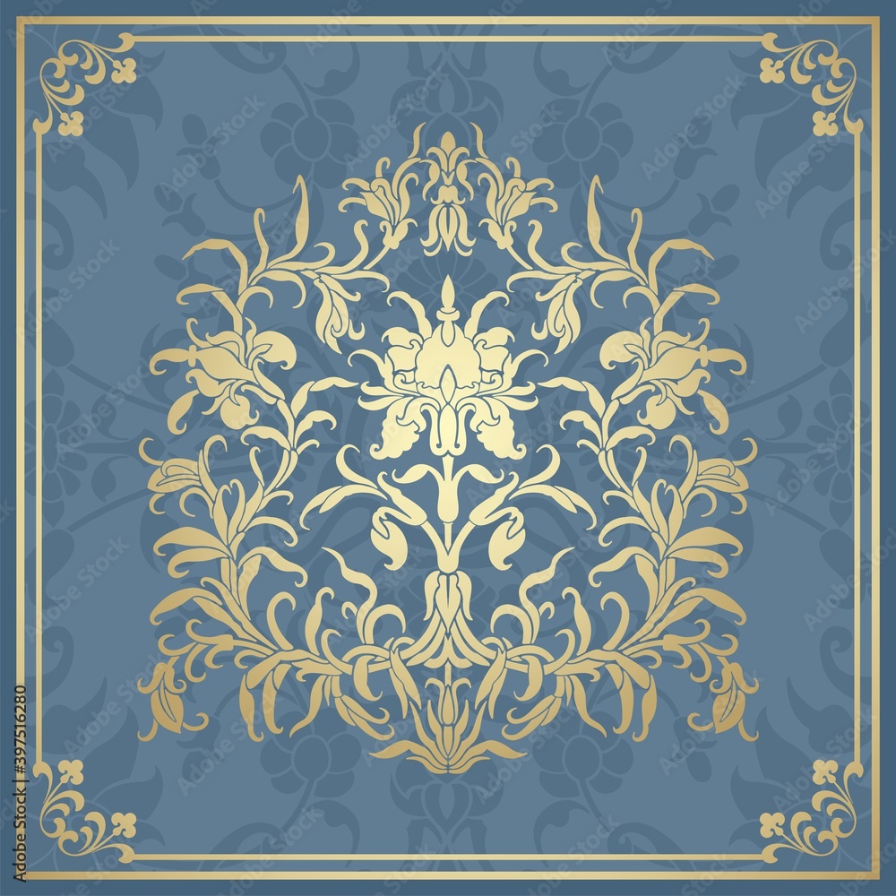 wedding card design, paisley floral pattern , India wedding card design, paisley floral pattern , India