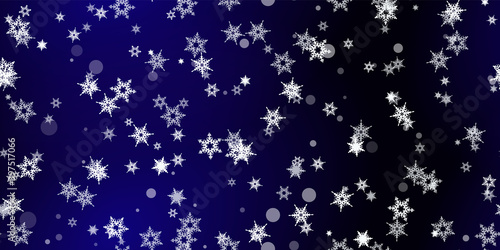 Falling Snowflakes seamless pattern flying snow