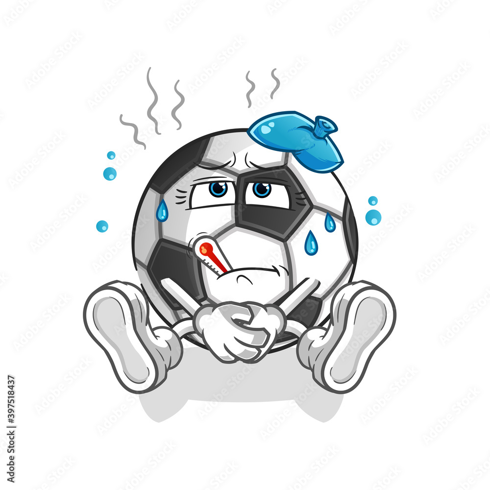 ball sick vector. cartoon character ball sick vector. cartoon character