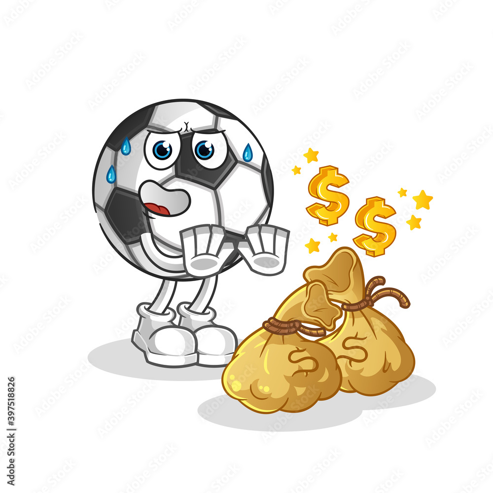 Naklejka premium ball refuse money illustration. character vector