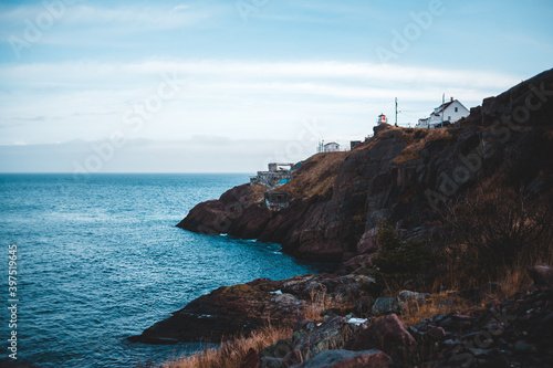 Fort Amherst on a cloudy day in St. John's newfoundland, canada photo