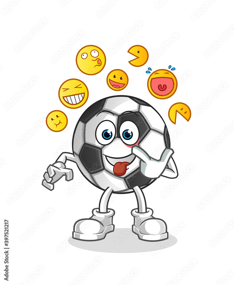 ball laugh and mock character. cartoon mascot vector ball laugh and mock character. cartoon mascot vector