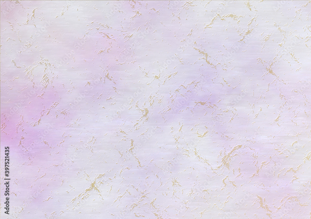 和紙風背景素材 金色の雲竜柄 水彩風背景色 紫色 Stock Illustration Adobe Stock