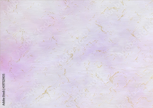 和紙風背景素材 金色の雲竜柄 水彩風背景色 紫色 Stock Illustration Adobe Stock