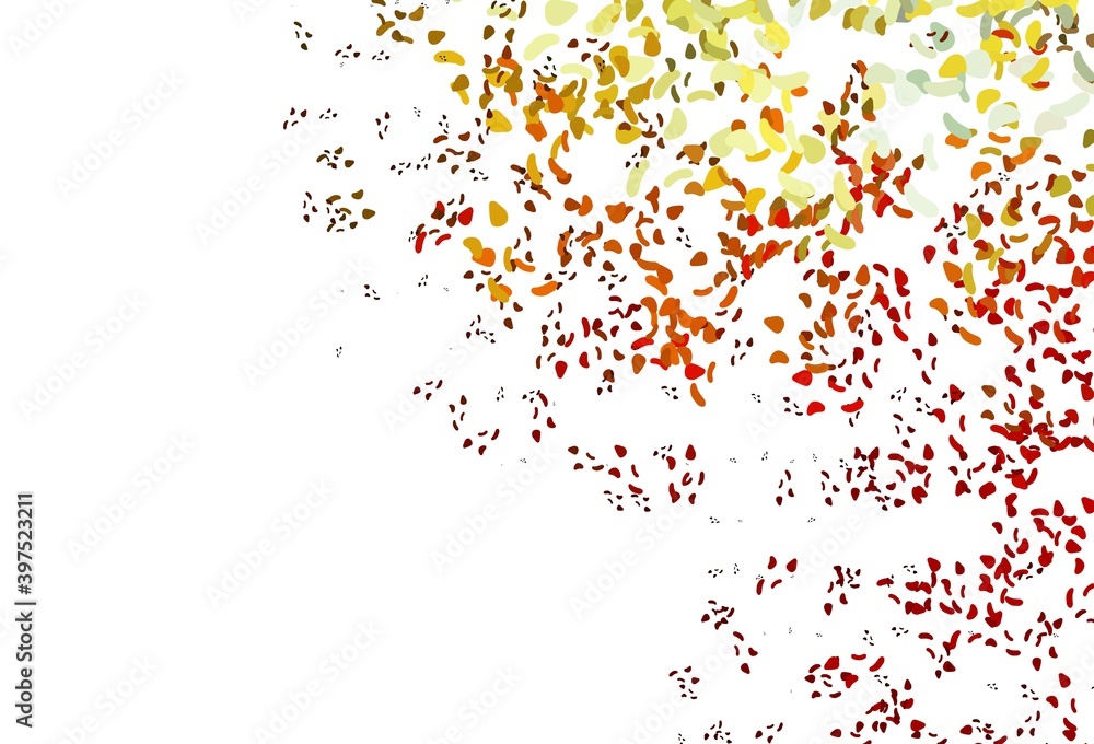 Obraz premium Light Green, Red vector pattern with chaotic shapes.