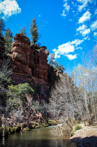 waterfall in the mountains