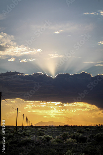 sunset in the mountains