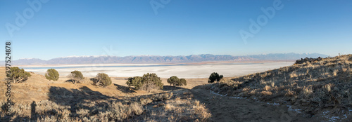 Great Salt Lake dry plains panorama
