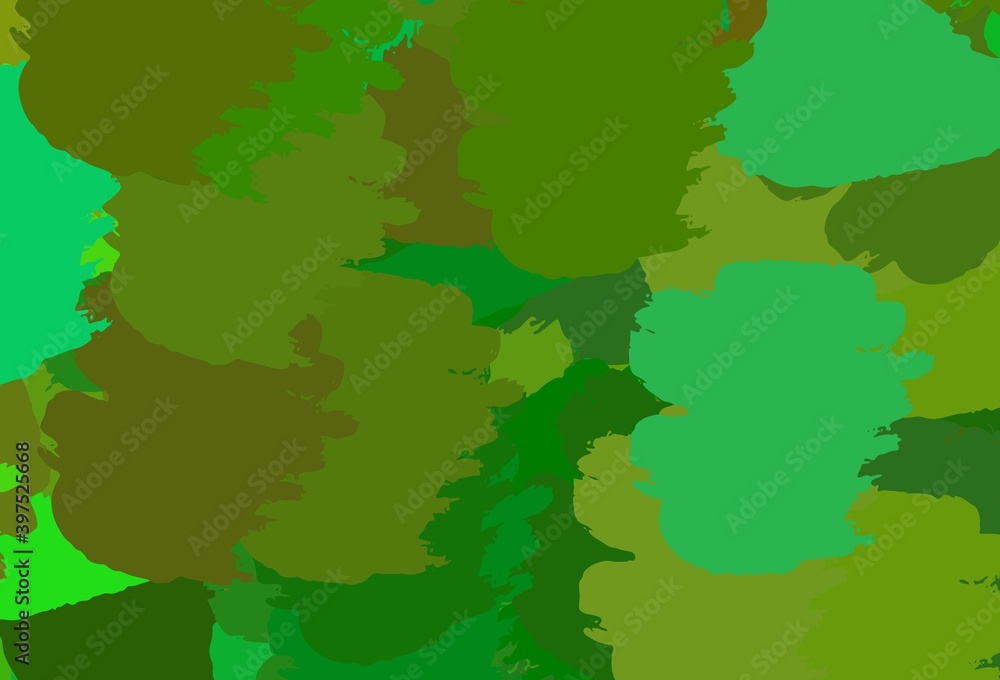Light Green, Yellow vector background with abstract shapes.
