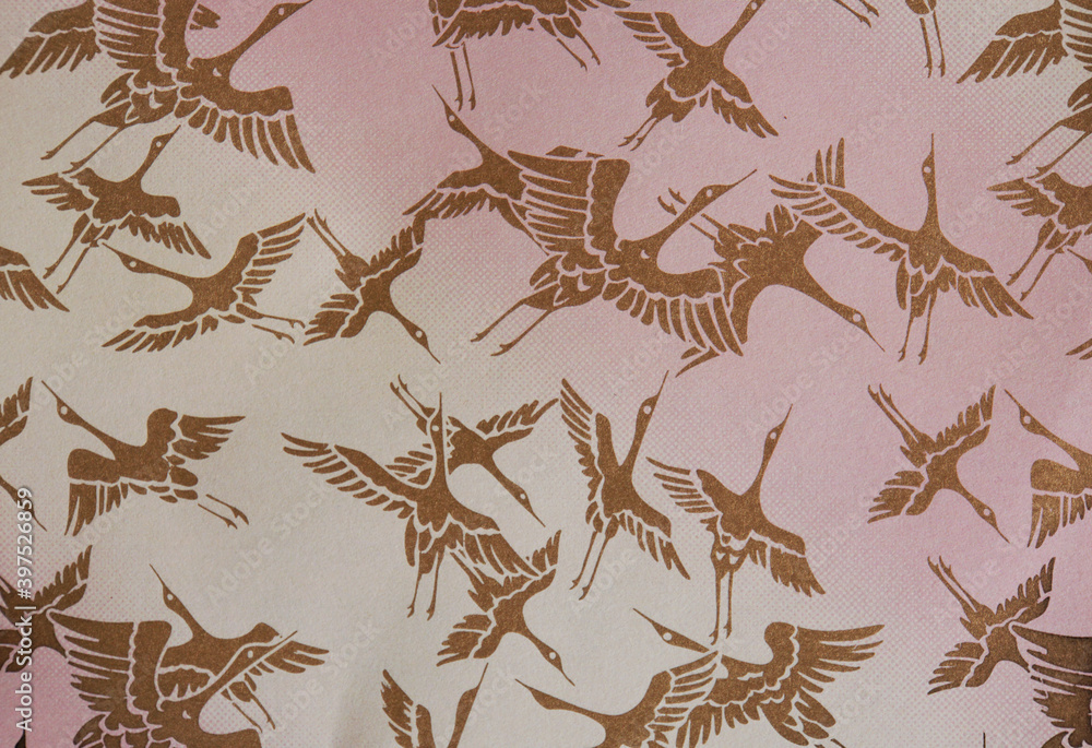 Fototapeta premium 鶴の和柄千代紙