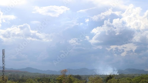Beautiful Cloud time lapse, Dramatic stormy and cloud is moving mountain view,landscape time lapse, Vdo clip