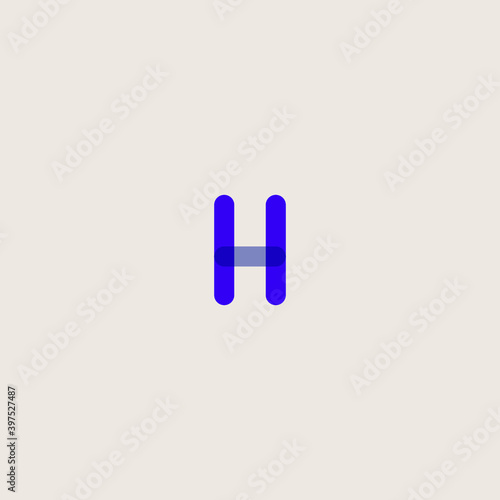 blue letter h