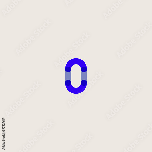 blue letter o