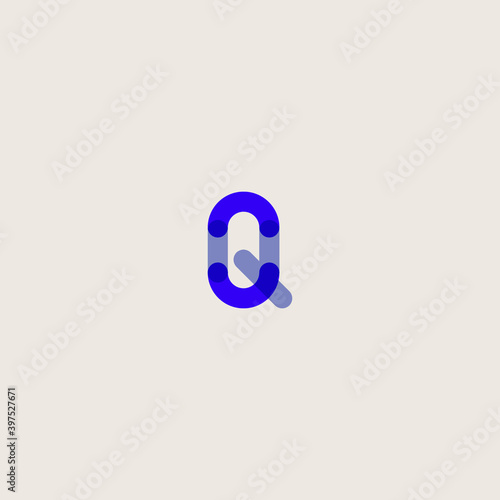 blue letter q