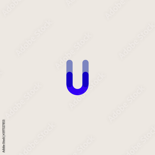 blue letter u