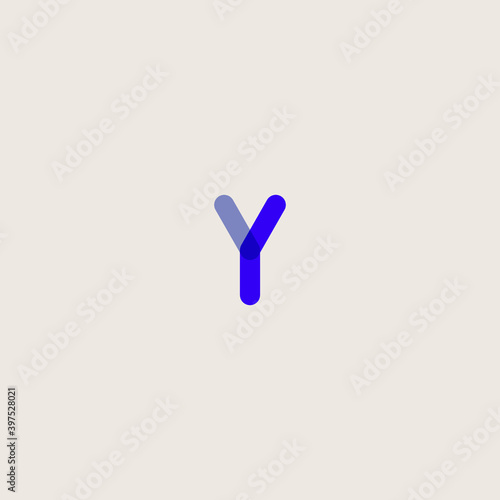 blue letter y