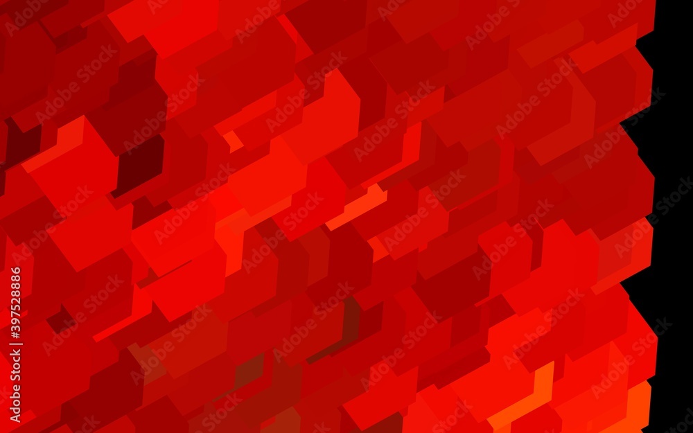 Dark Red, Yellow vector backdrop with rhombus.