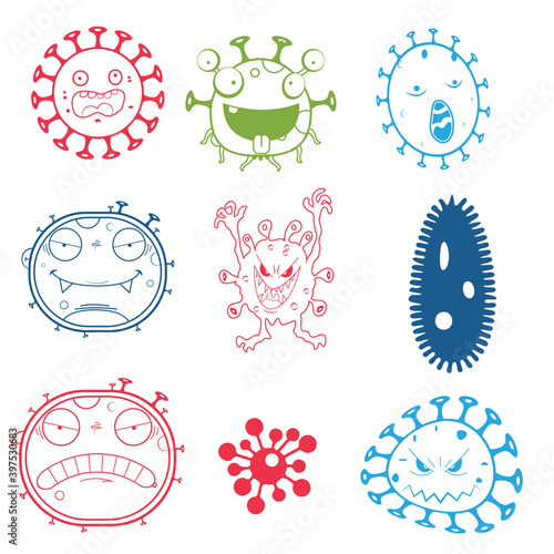 Bacteria, Virus Design Template