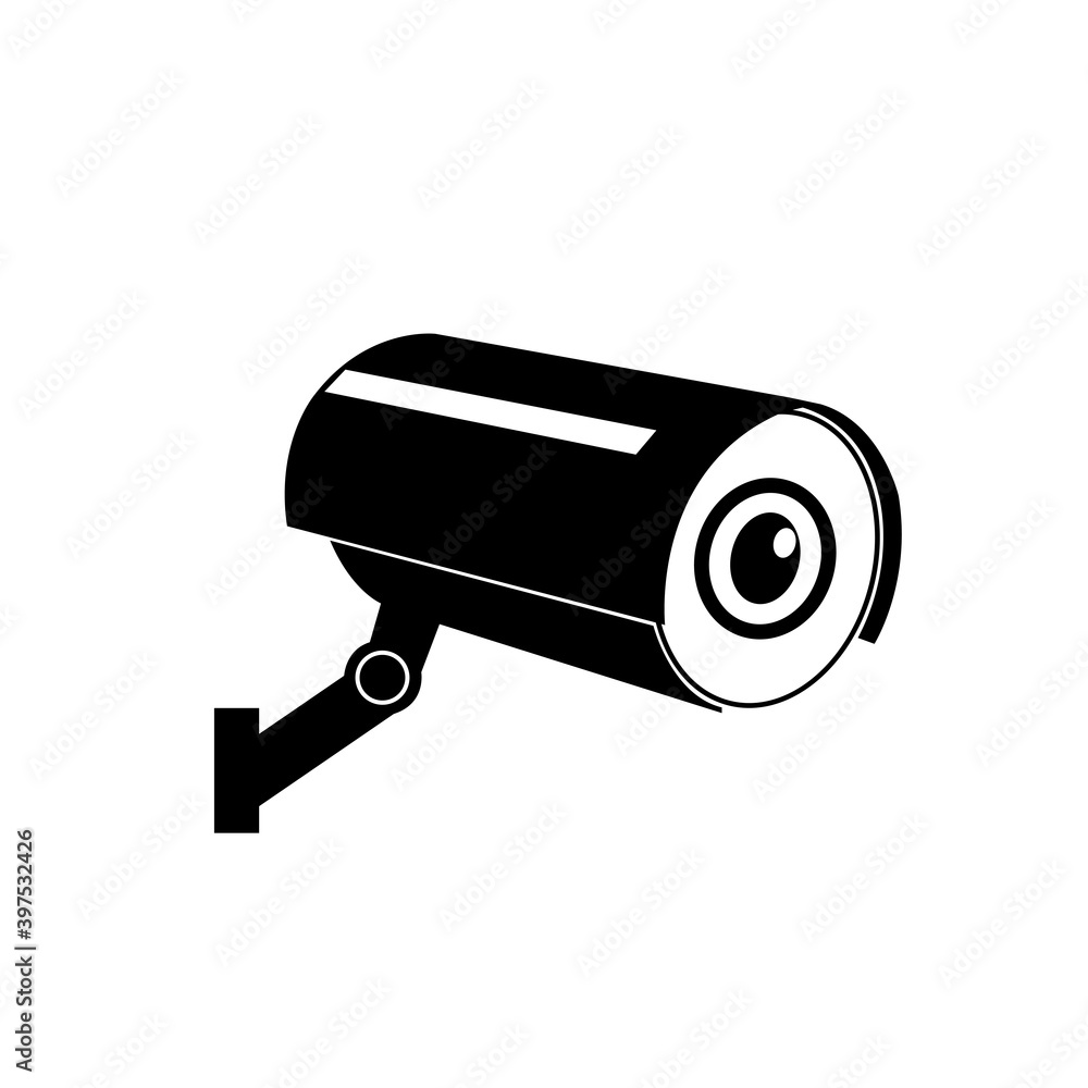 CCTV Security Black Icon, Vector Illustration, Isolate On White Background Label. EPS10 CCTV Security Black Icon, Vector Illustration, Isolate On White Background Label. EPS10