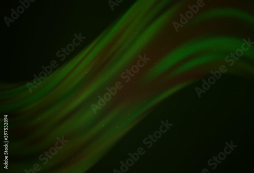 Dark Green vector texture with milky way stars.