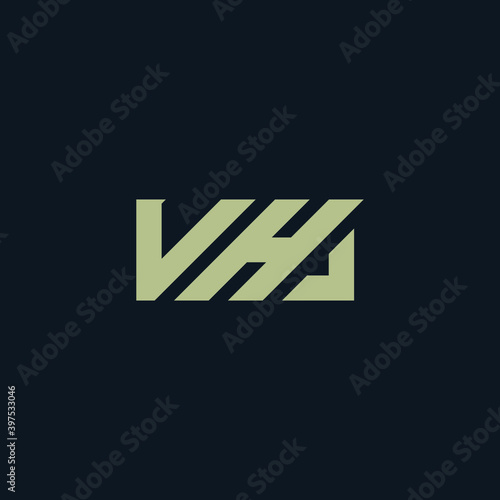 Minimal Letter VH Logo Design, Outstanding Professional Elegant Trendy Awesome Artistic and Based Alphabet Iconic monogram Logo Design