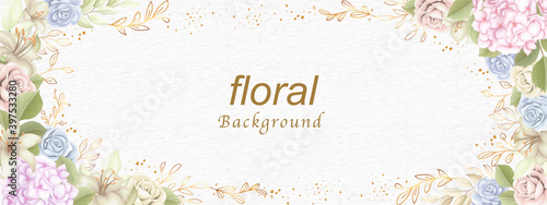 Welcome floral background