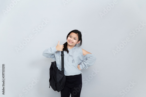 Photo girls school bag
