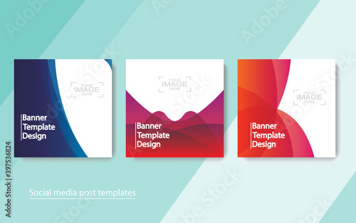 set banner social media post design,vector illustrations.