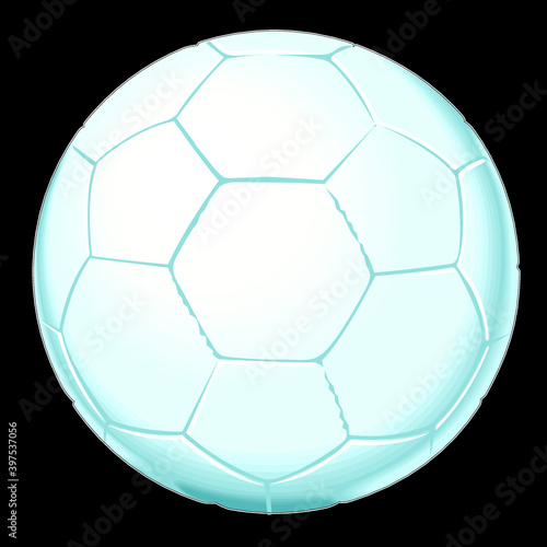 Fototapeta Naklejka Na Ścianę i Meble -  soccer ball isolated on black