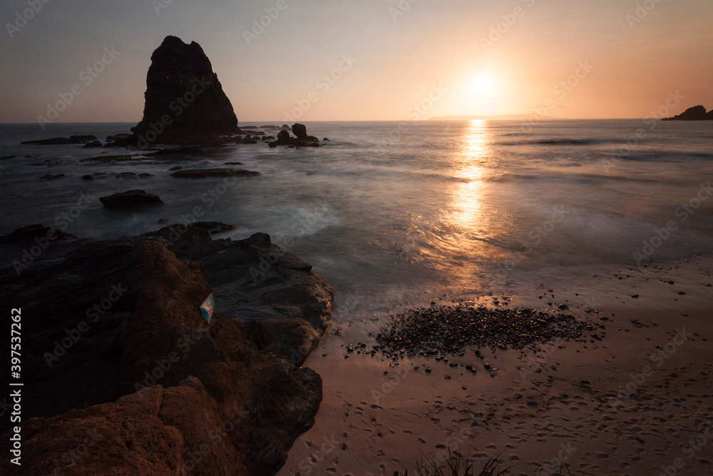 Tanjung Papuma Beach is a tourist destination in Jember district. A suitable place to enjoy sunrise and sunset in one area.