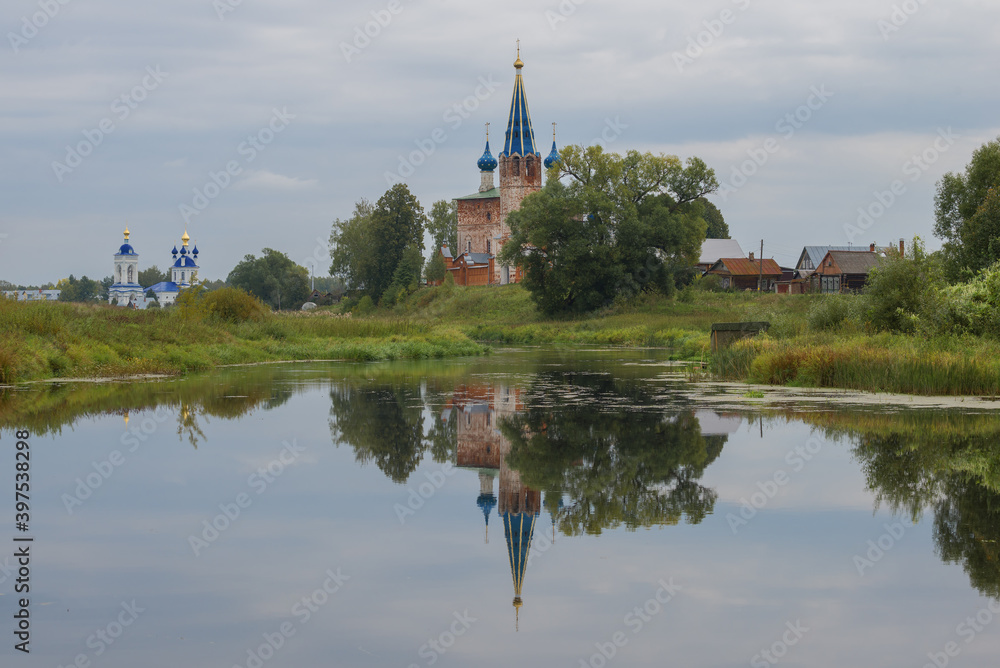 Cloudy September morning in the village of Dunilovo. Ivanovo region, Russia Cloudy September morning in the village of Dunilovo. Ivanovo region, Russia