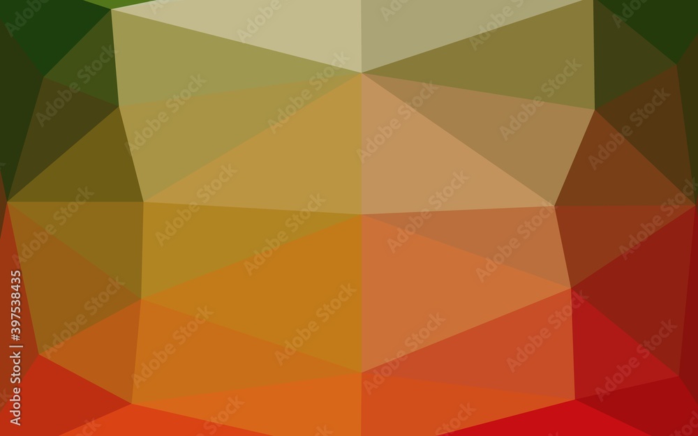 Obraz premium Light Green, Red vector blurry triangle pattern.