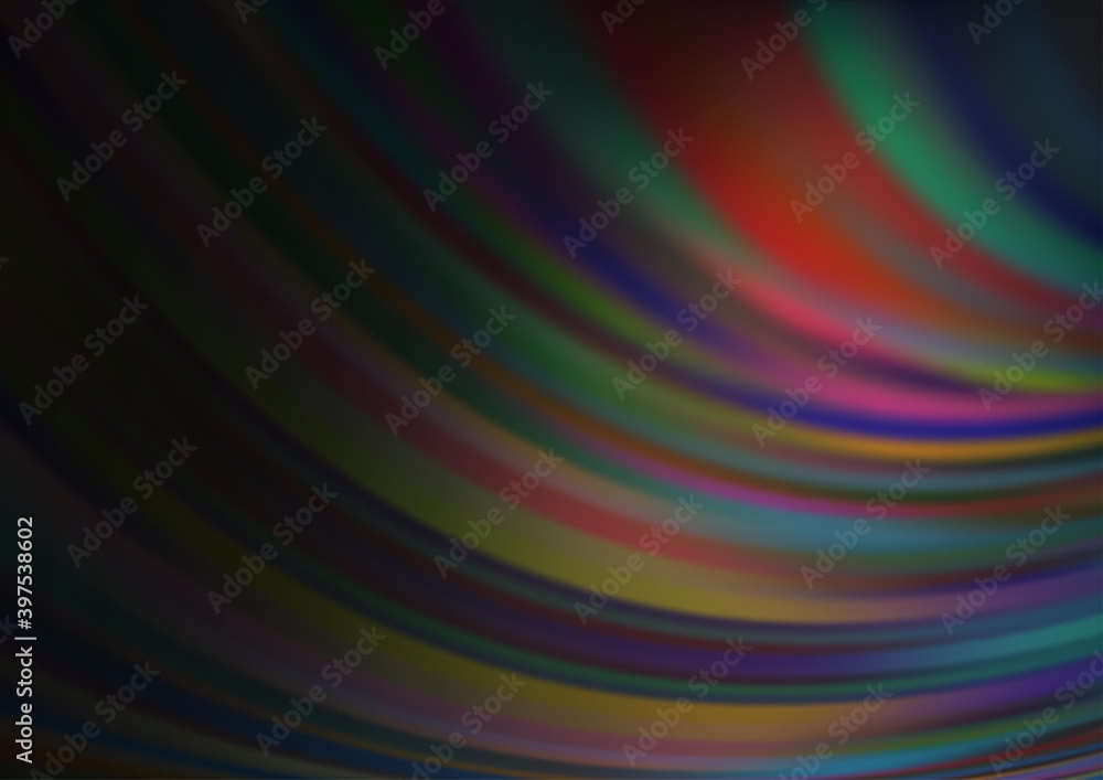 Obraz premium Dark Multicolor, Rainbow vector template with bubble shapes.