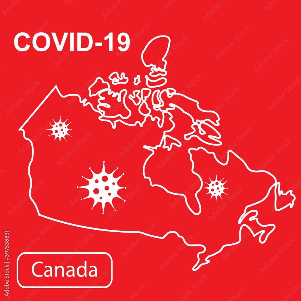 Map of Canada  labeled 