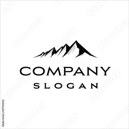 Boulder colorado mountain peaks with simple style