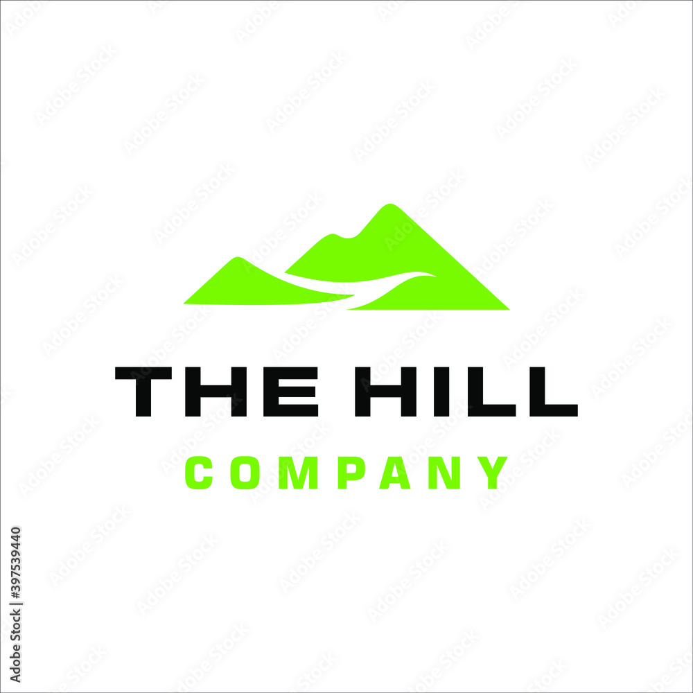The hill with an elegant outline design The hill with an elegant outline design