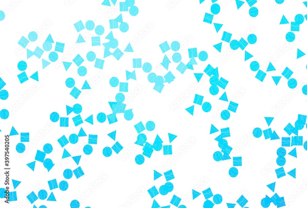 Light BLUE vector cover in polygonal style with circles. Light BLUE vector cover in polygonal style with circles.