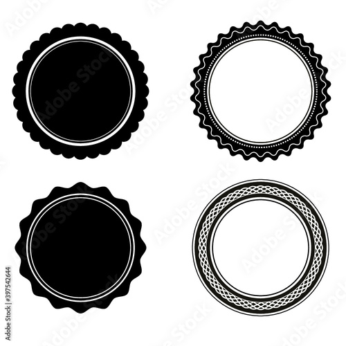 black and white labels