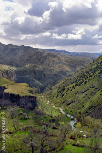 Aerial view of Garni gorge, Armenia