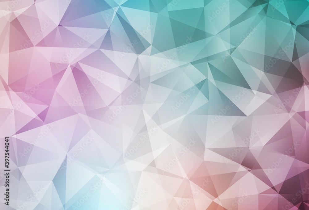 Fototapeta premium Light Green, Red vector abstract mosaic background.